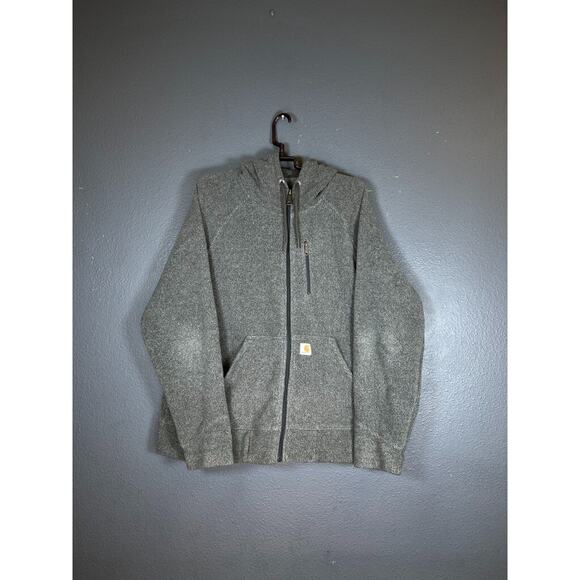 CARHARTT size XL VINTAGE ZIP HOODIE fleece sweatshirt men's grey - Picture 1 of 7